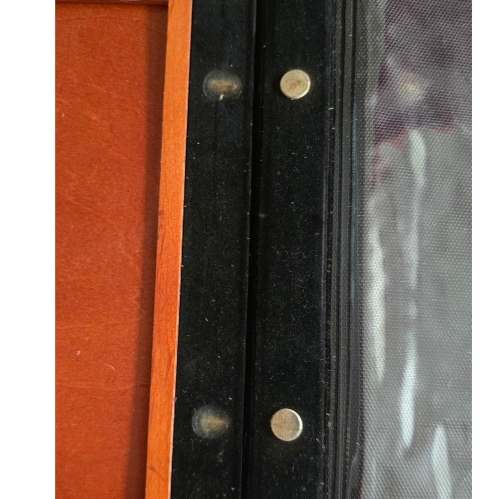 Jordan Mark Wooden Photo Album Collage Cover Cherry Brown 7 Opening Frame VTG UC - Picture 12 of 13